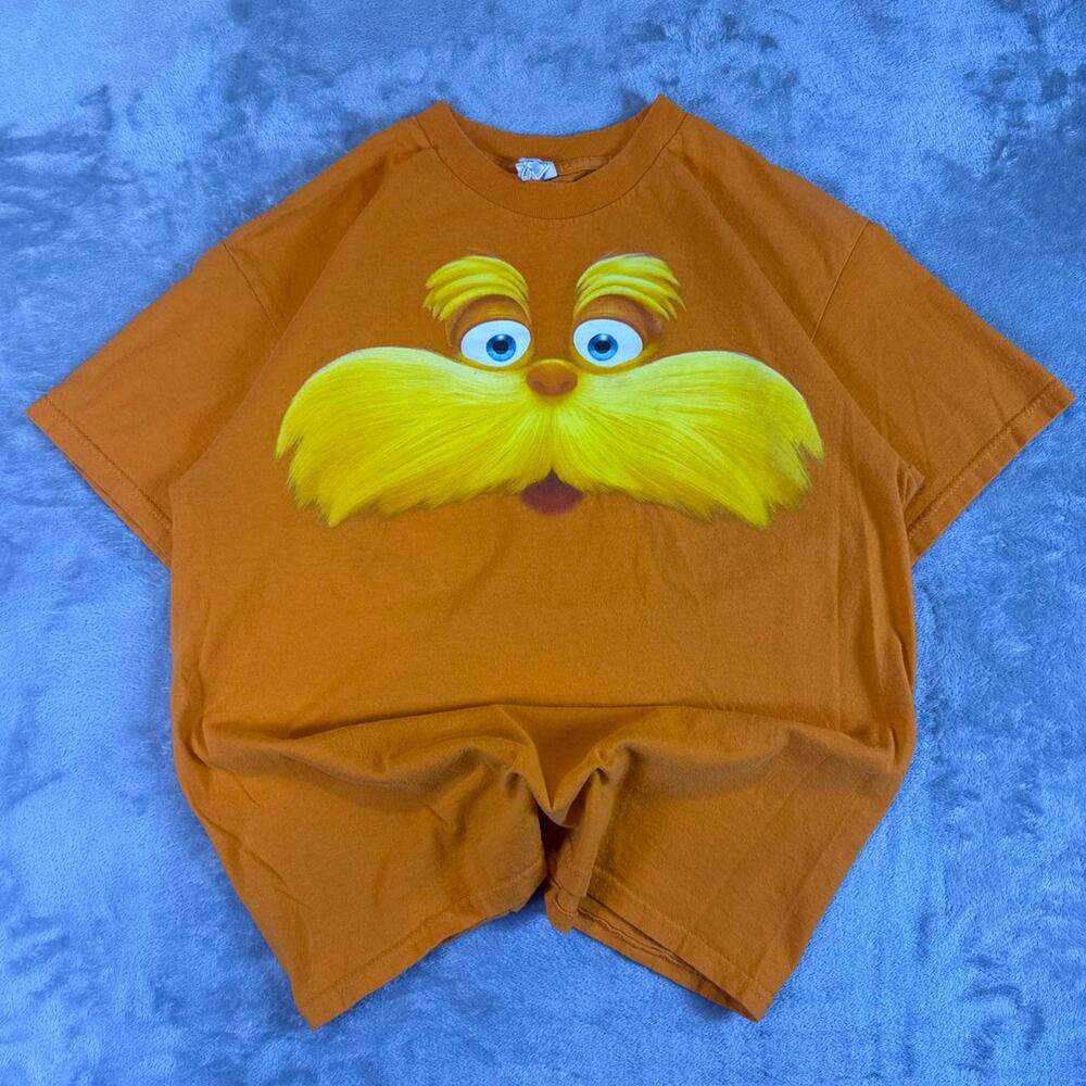 2011 Dr. Seuss The Lorax IHOP Promo T-Shirt Mens Large Orange Movie Tee